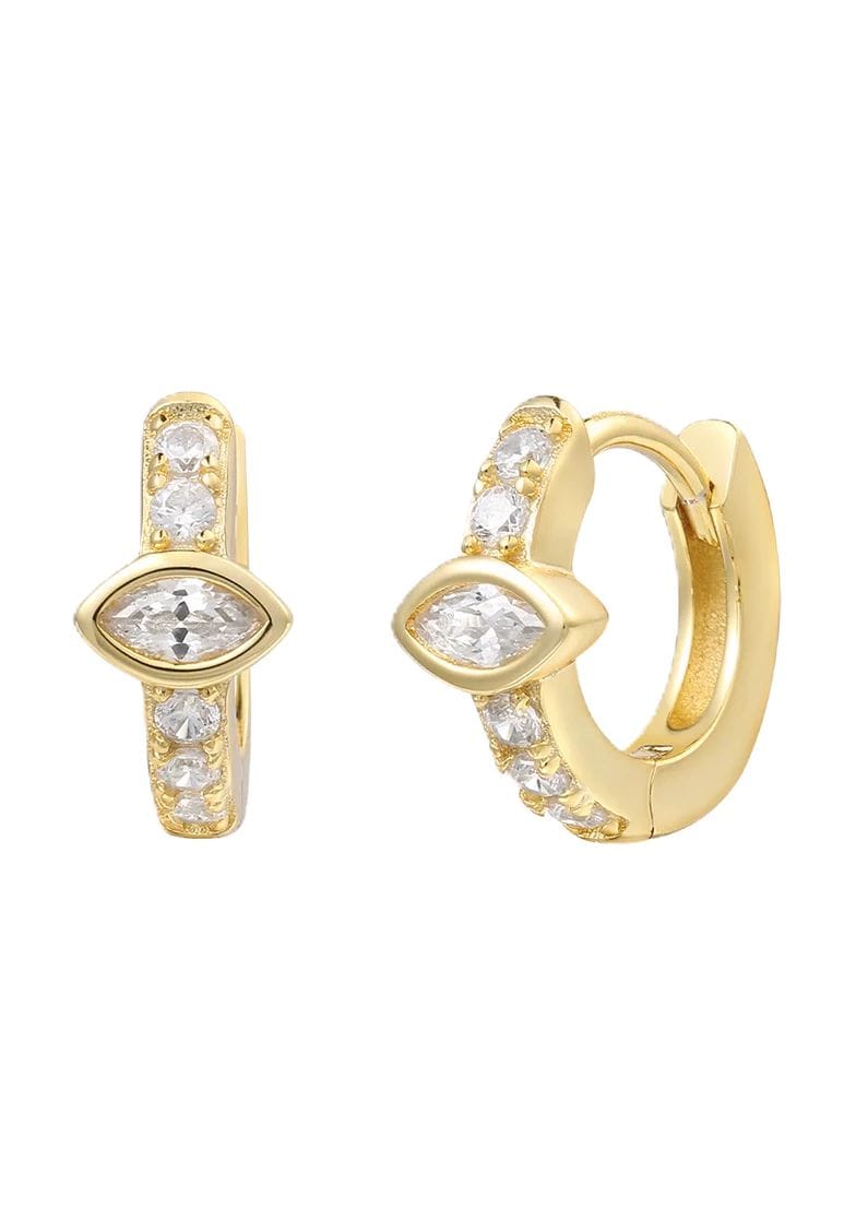 XENOX Damen Creolen, 925er Silber, GELBGOLD, 42