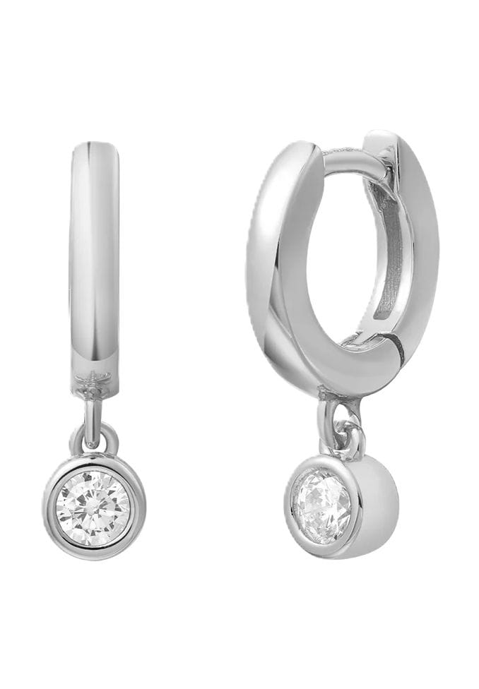 XENOX Damen Ohrhänger, 925er Silber, WEISSGOLD, 45