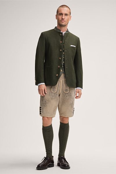 windsor x CocoVero Andrin Janker in Dunkelgrün Trachtenjacke