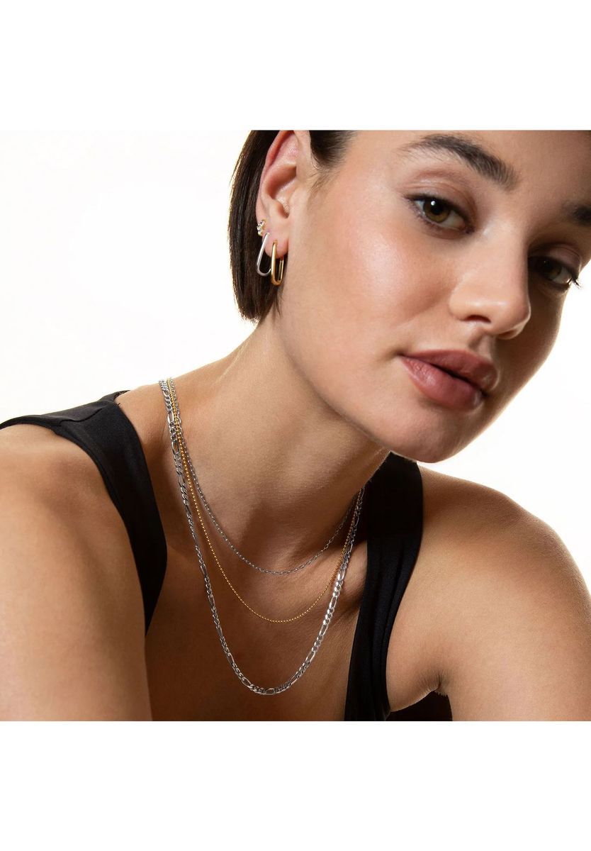 XENOX Damen Kette, 925er Silber, WEISSGOLD, 45