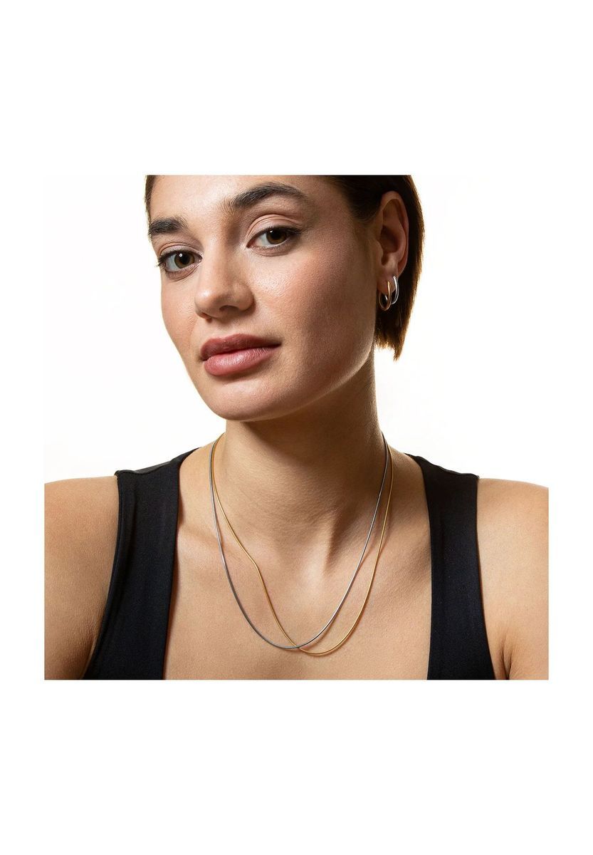 XENOX Damen Kette, 925er Silber, GELBGOLD, 99