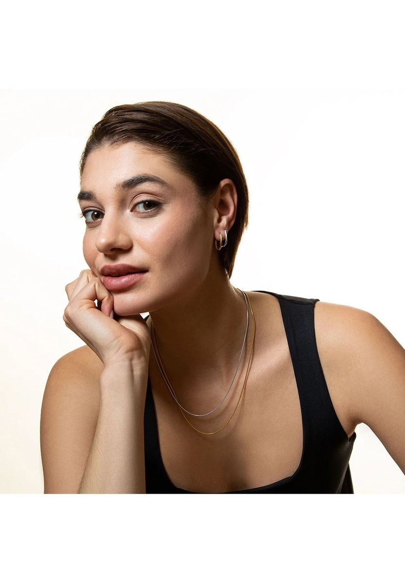 XENOX Damen Kette, 925er Silber, GELBGOLD, 99