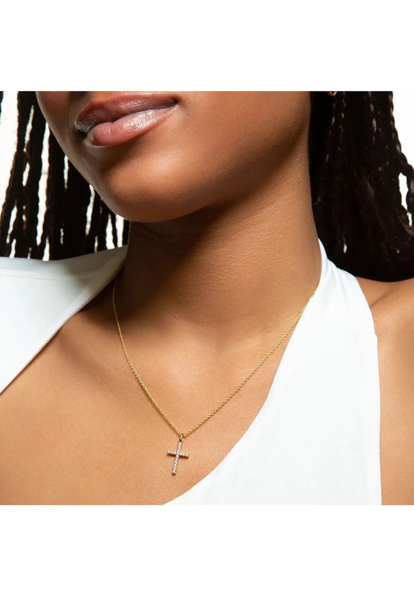 XENOX Damen Kette, 925er Silber, GELBGOLD, 42