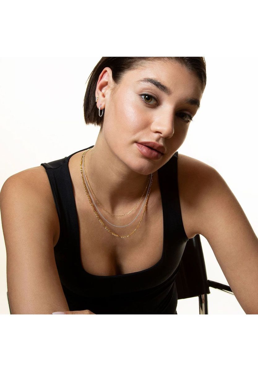 XENOX Damen Kette, 925er Silber, GELBGOLD, 42