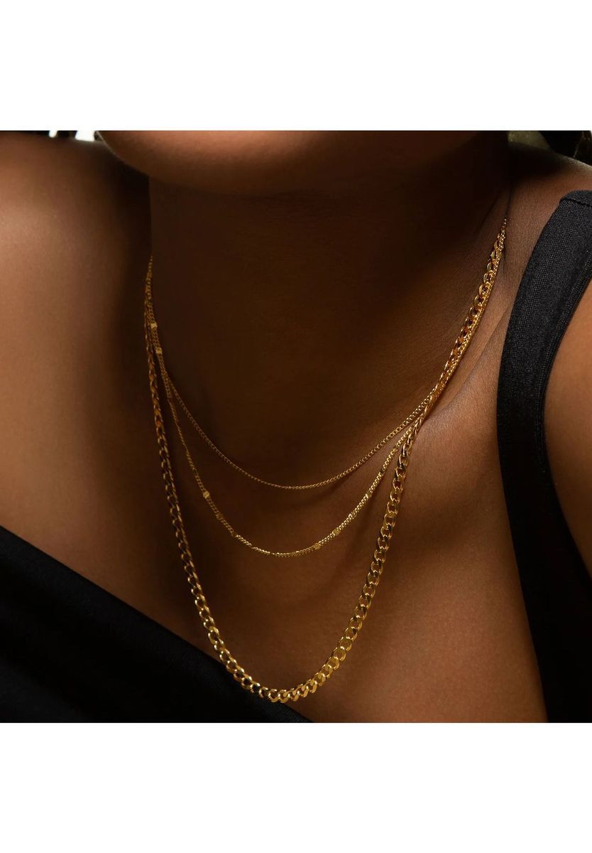 XENOX Damen Kette, 925er Silber, GELBGOLD, 99