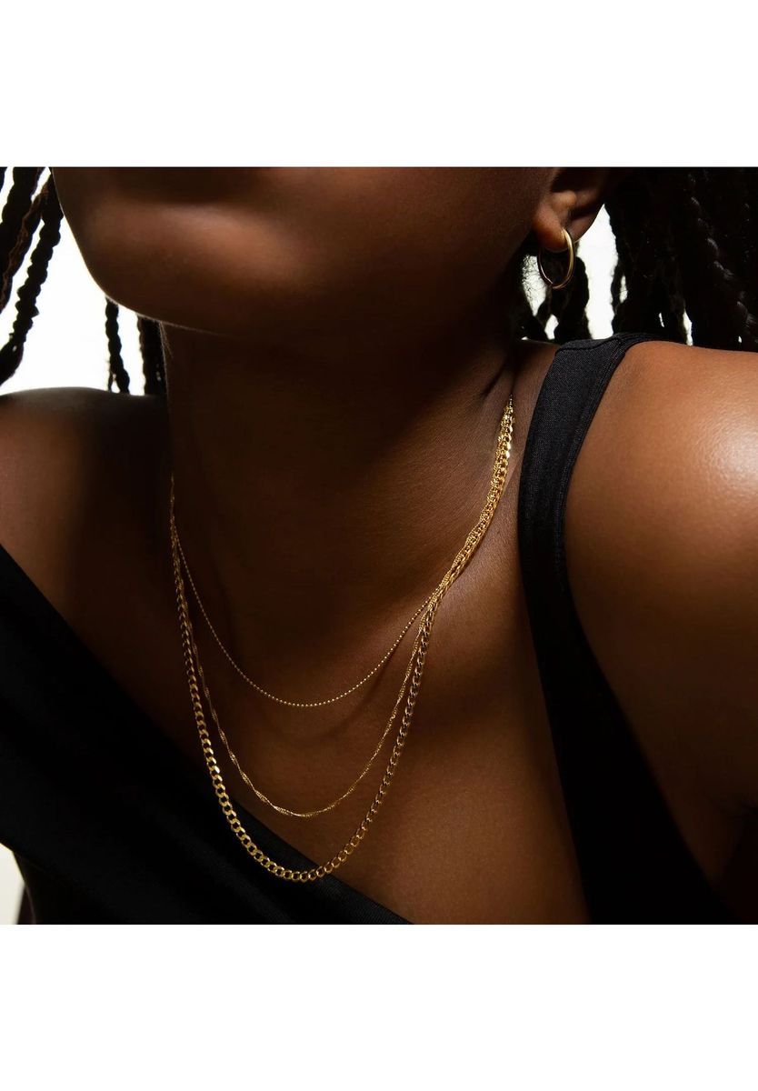 XENOX Damen Kette, 925er Silber, GELBGOLD, 99