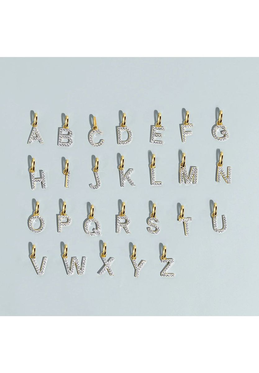 Buchstabe F Gold Charm Anhänger
