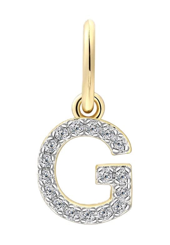 Funkelnder Buchstaben G Anhänger Charm