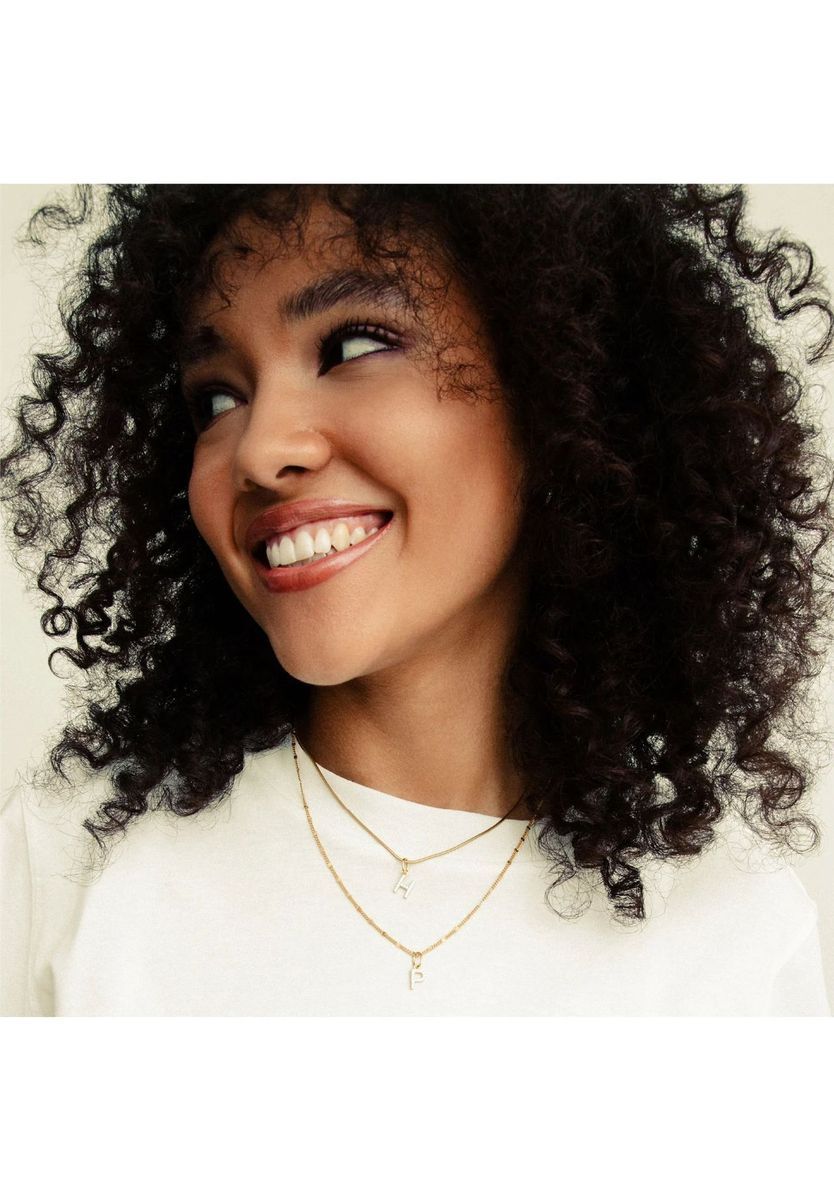 Funkelnder Buchstaben H Gold Anhänger