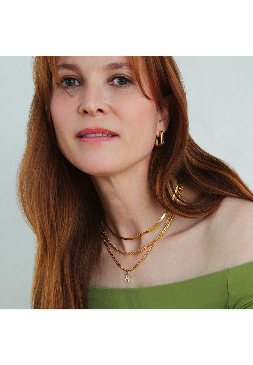 Buchstabe K Gold-Silber Anhänger