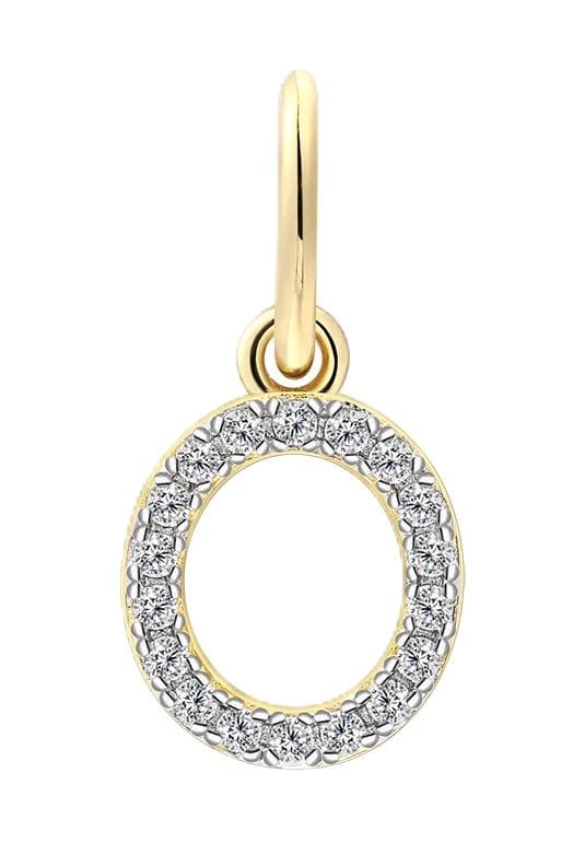 Eleganter Buchstaben O Anhänger in Gold