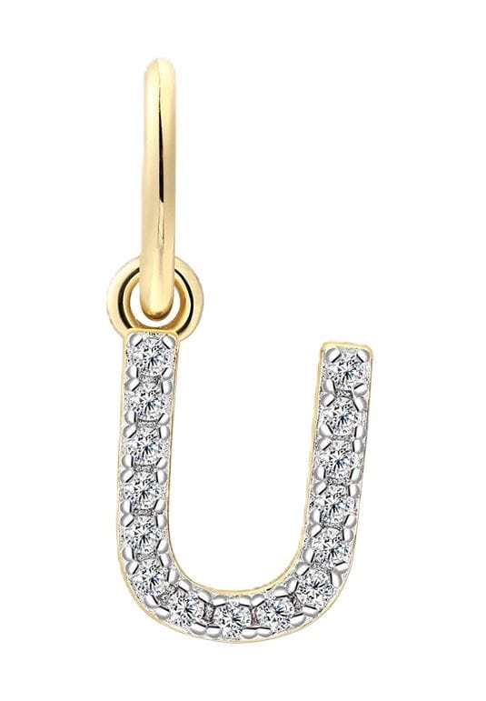 Buchstabe U Sterling Silber Charm Anhänger
