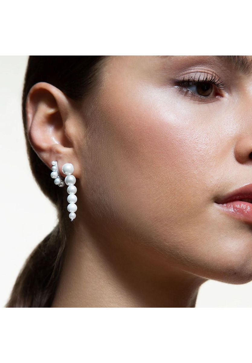 Creolen aus Sterlingsilber mit Perlenbesatz