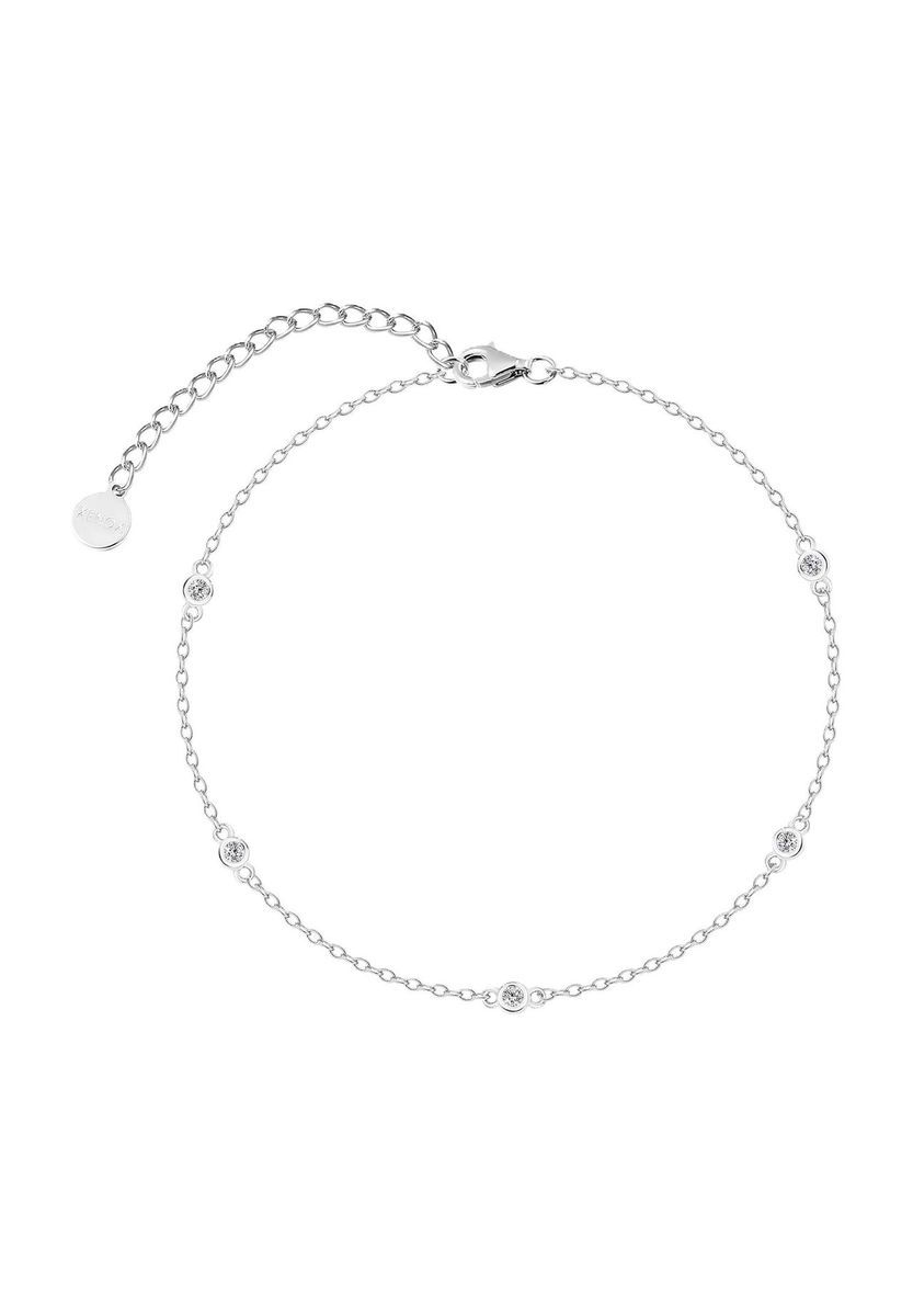 XENOX Damen Fußkette, 925er Silber, WEISSGOLD, 99