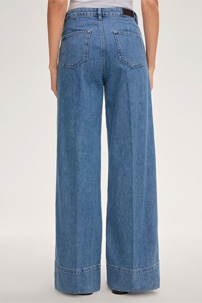 windsor. Marlene Jeans Mid-Blue Bio-Baumwolle Weites Bein