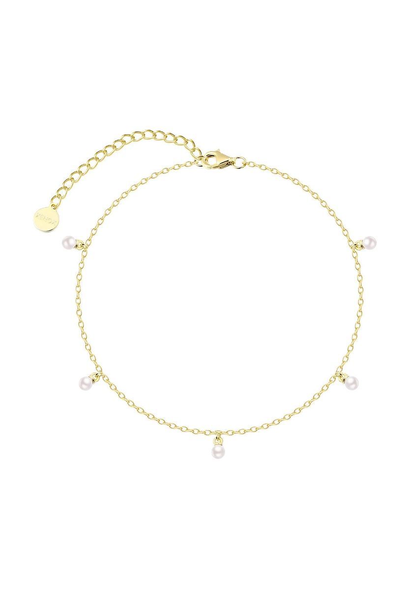 XENOX Damen Fußkette, 925er Sterling Silber, GELBGOLD, 99