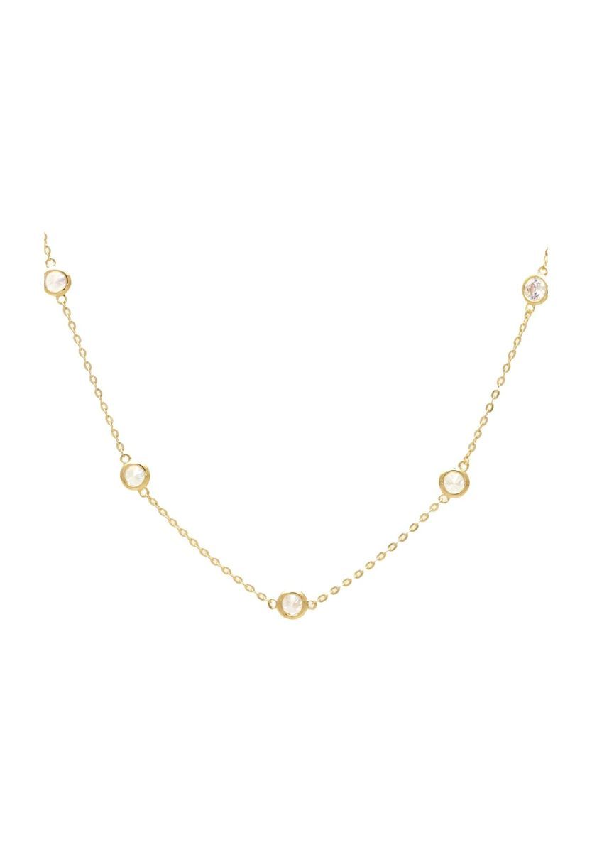 Zarte Goldkette mit Zirkonia