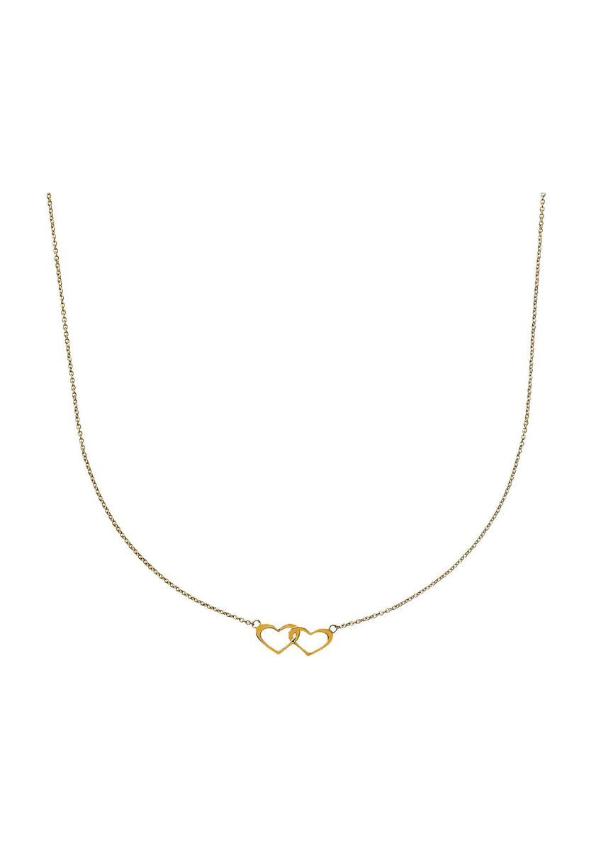 Zarte Goldene Halskette mit Herzen