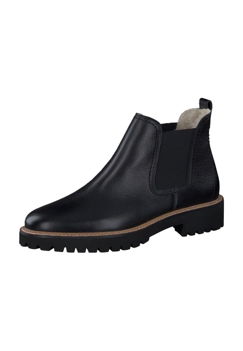 Klassische Chelsea Stiefelette aus Leder mit Warmfutter