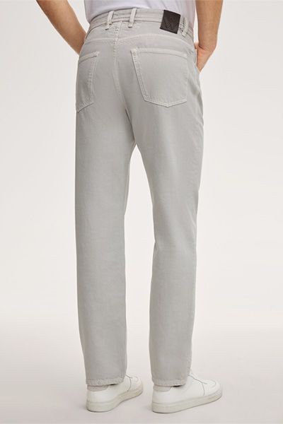 Herren Jeans Rome in Hellgrau Baumwolle Five-Pocket-Stil