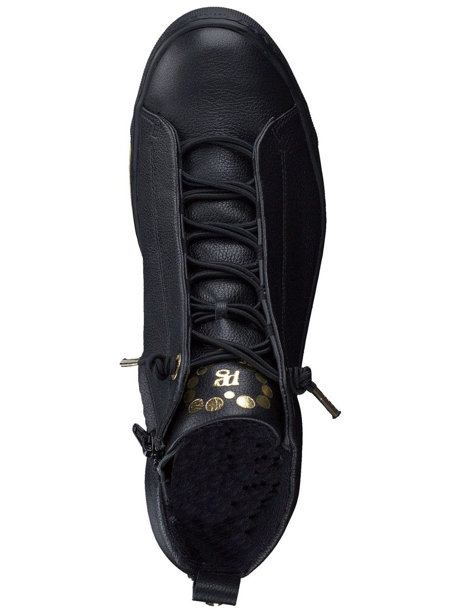 Leder High-Top Sneaker mit Reißverschluss