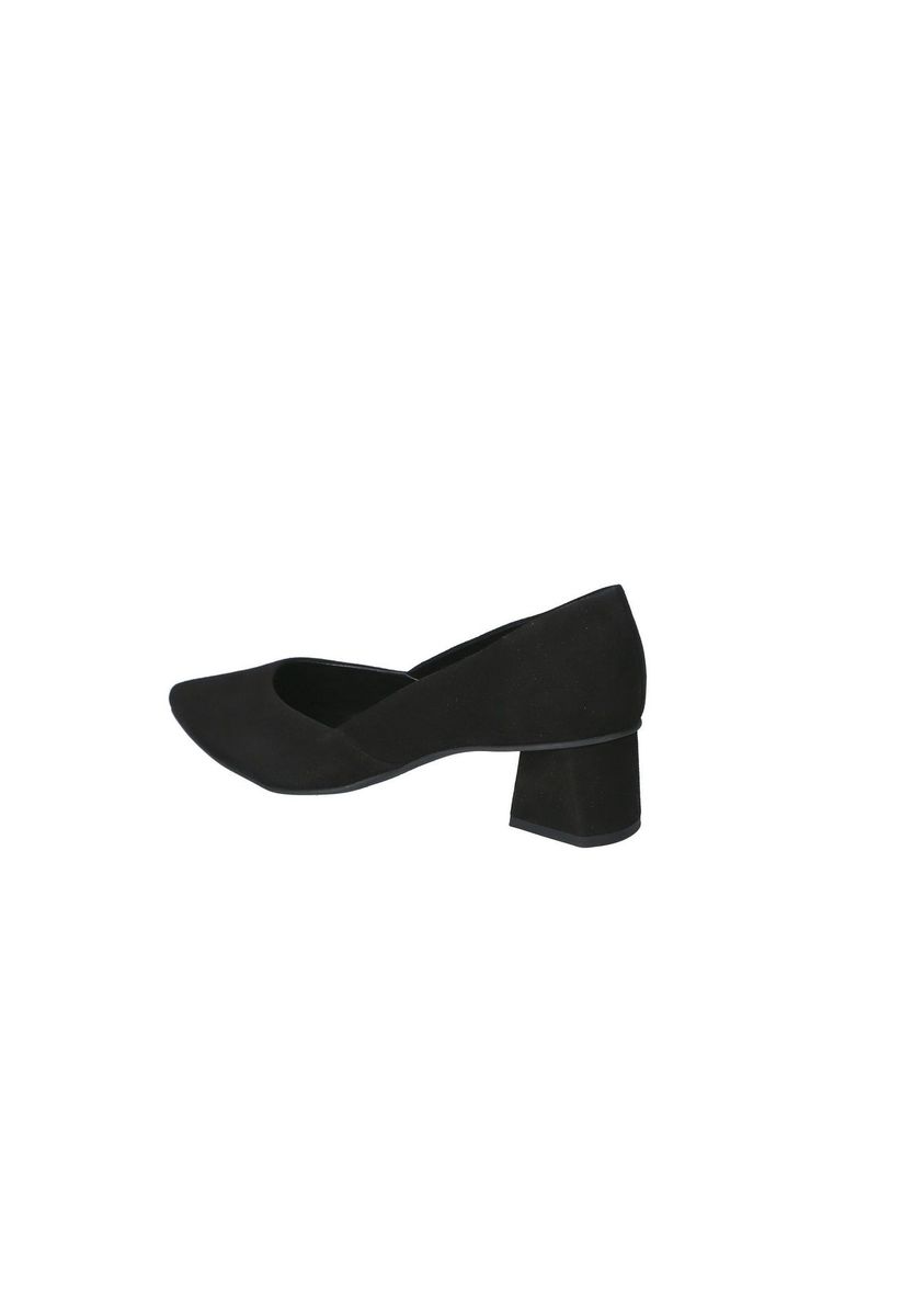 Klassische schwarze Wildleder Blockabsatz Pumps