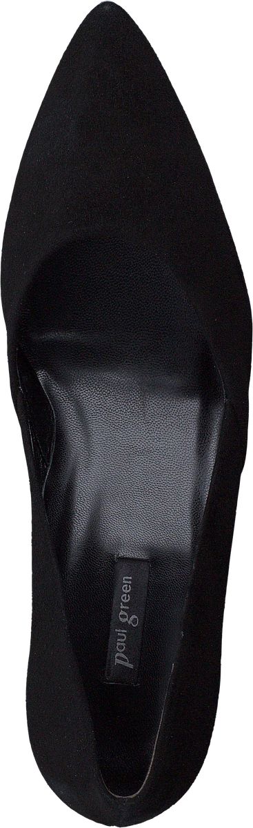 Klassische schwarze Wildleder Blockabsatz Pumps