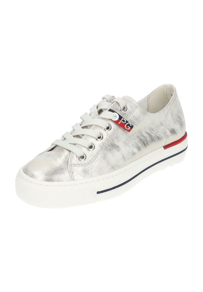 Metallic Leder Fashion Sneaker mit Akzenten