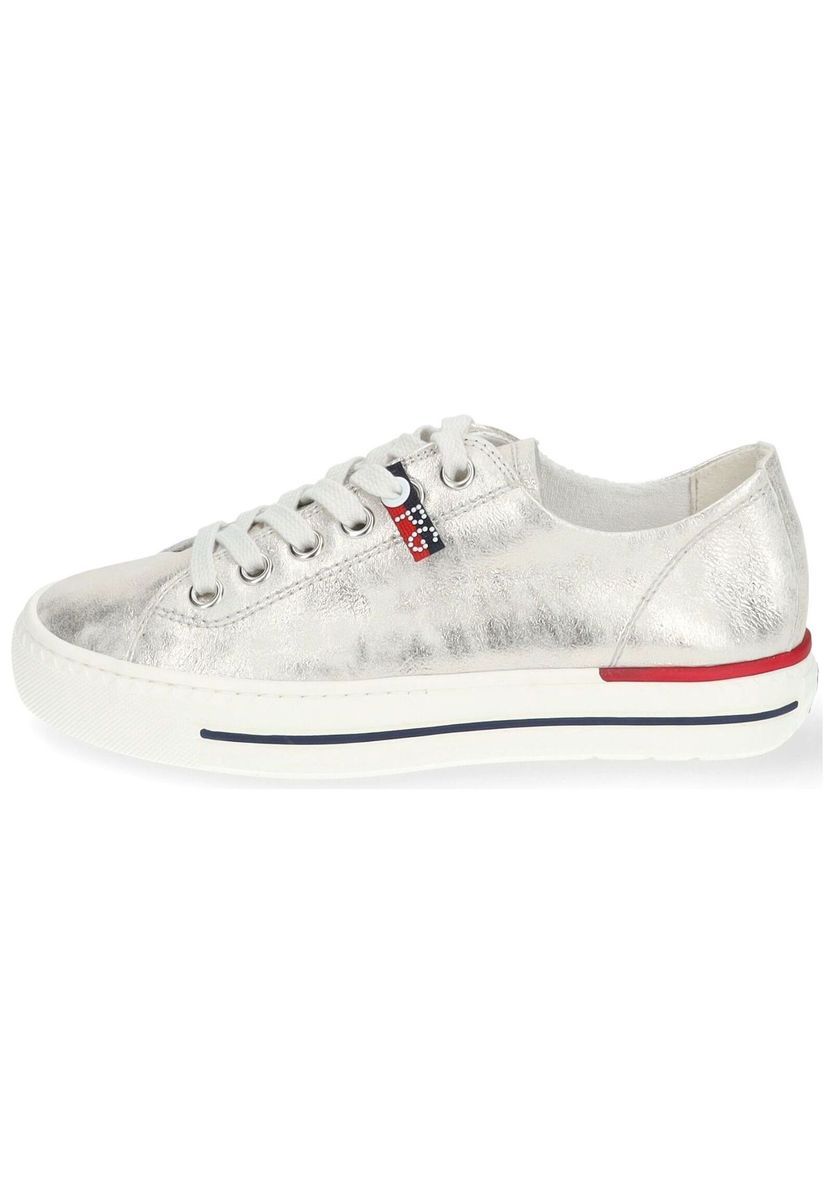 Metallic Leder Fashion Sneaker mit Akzenten