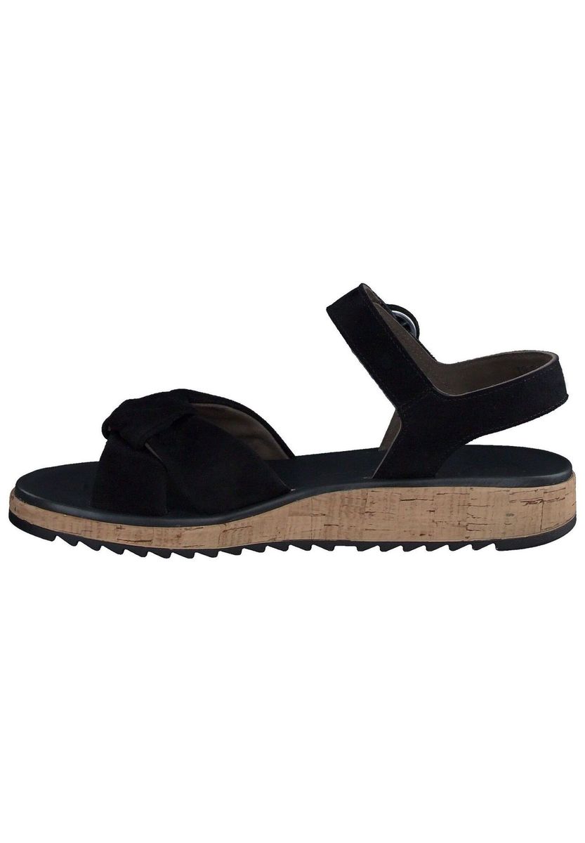 Wildleder Sandale mit Knotendetail und Knöchelriemen