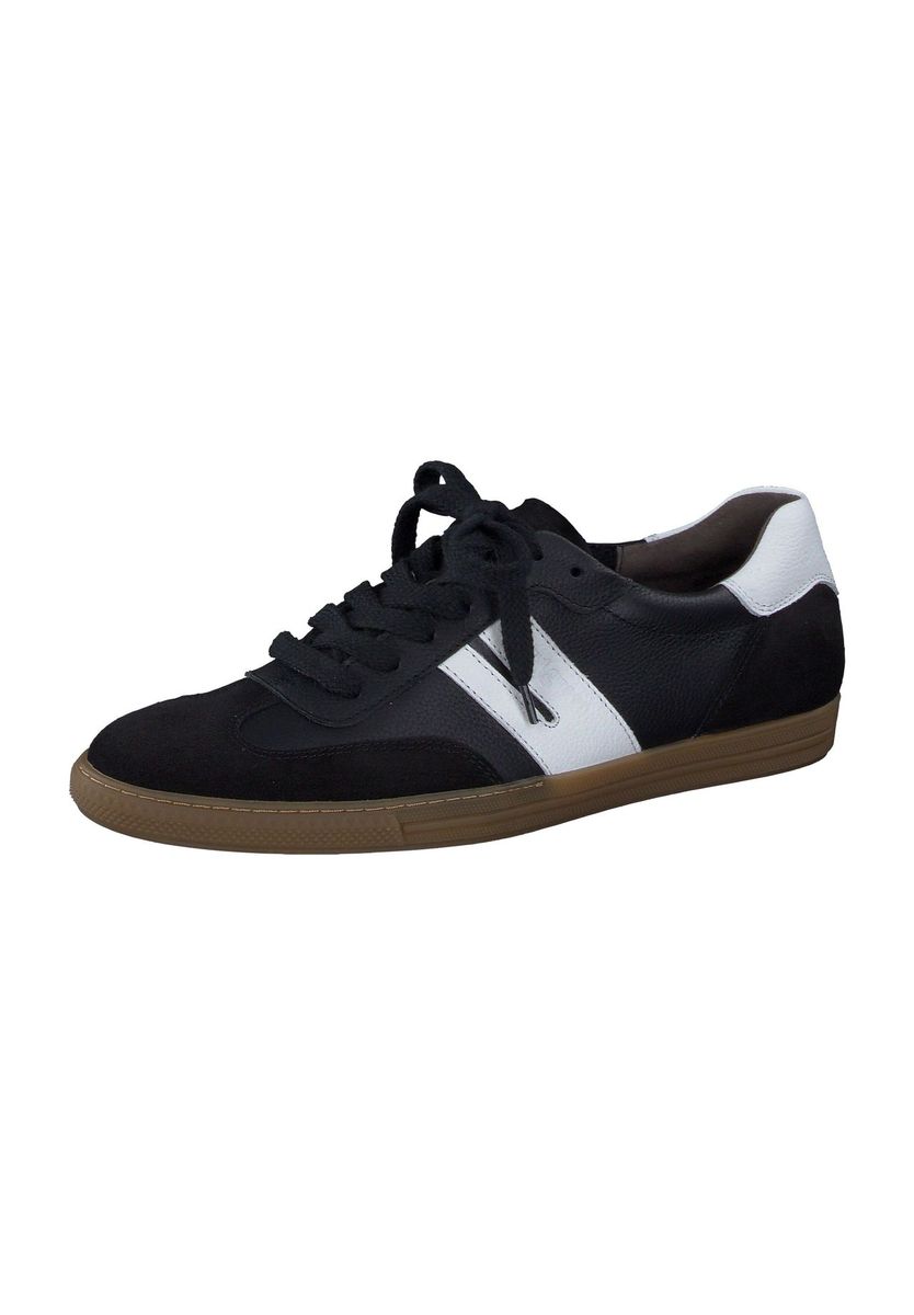 Leder Kontrast Detail Mode-Sneaker