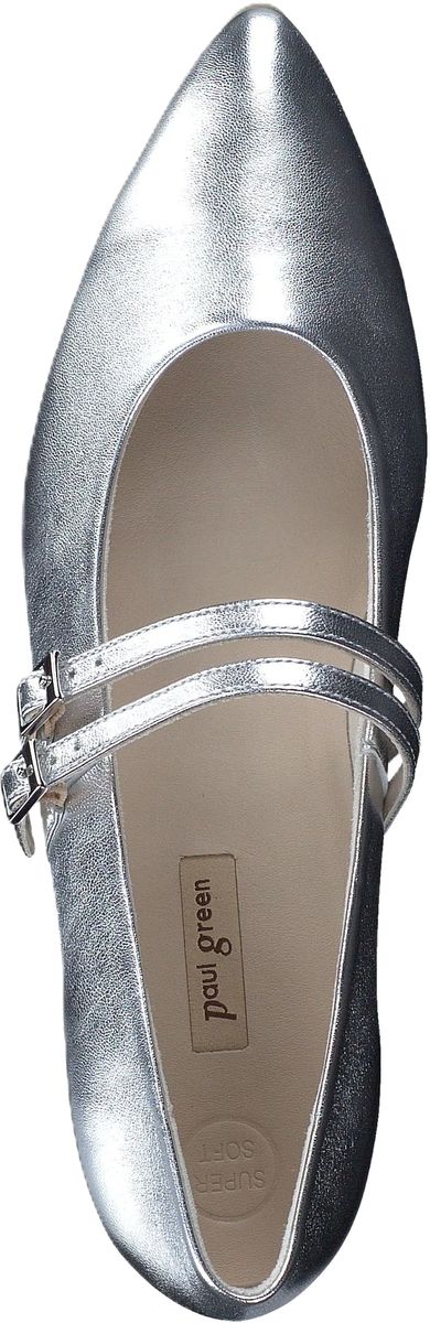 Elegante metallische Ballerinas mit spitzer Zehenpartie