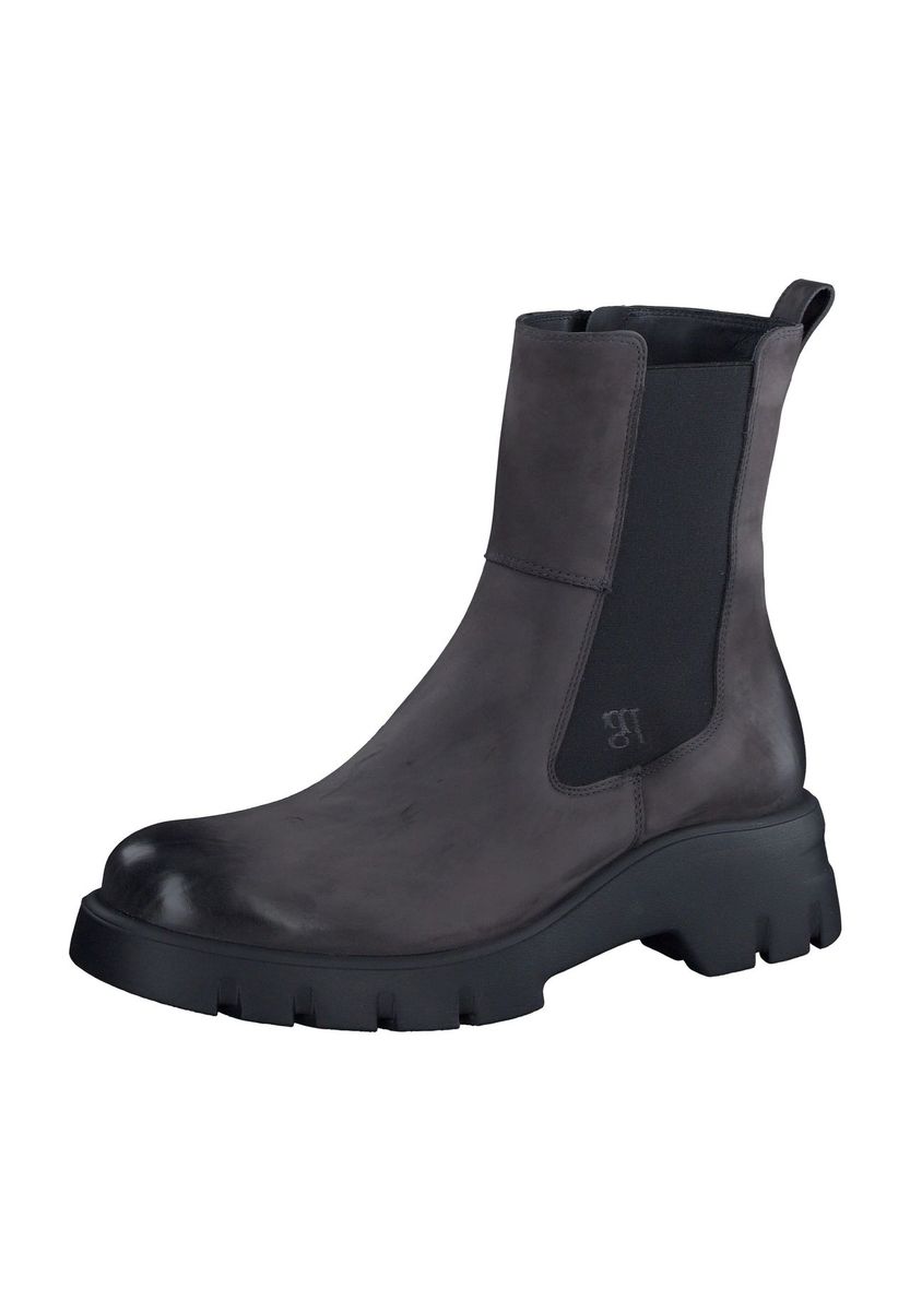 Chelsea Leder Stiefeletten mit Plateausohle