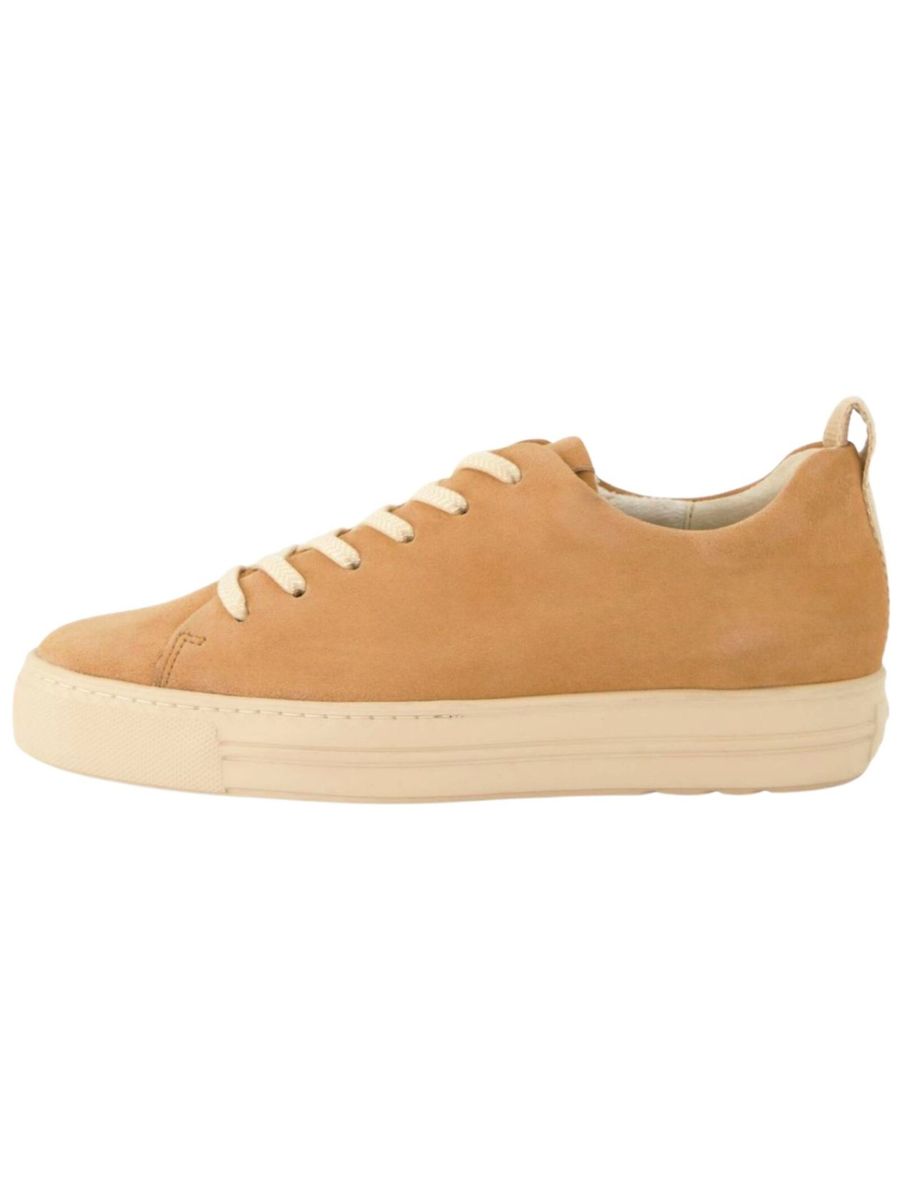 Beige Wildleder Low-Top Sneaker