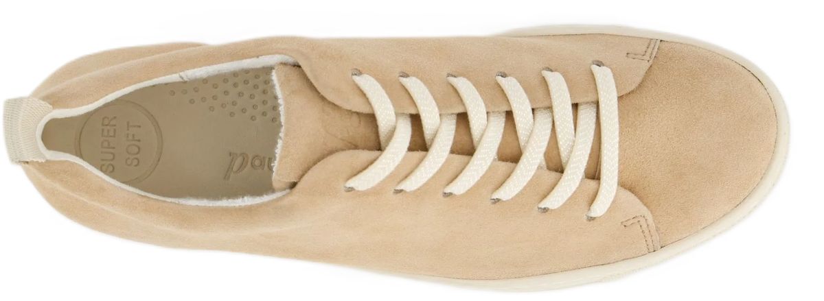 Beige Wildleder Low-Top Sneaker