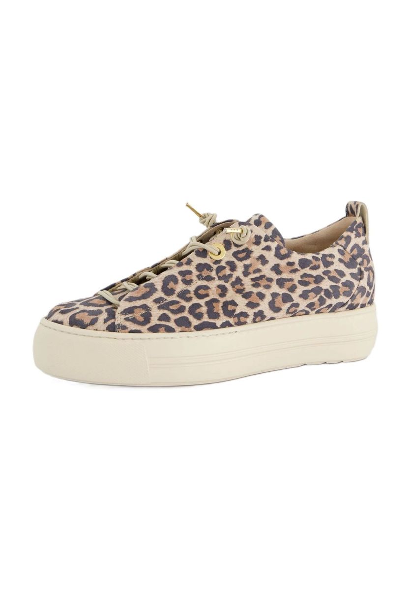 Plateau Sneaker mit Leopardenmuster