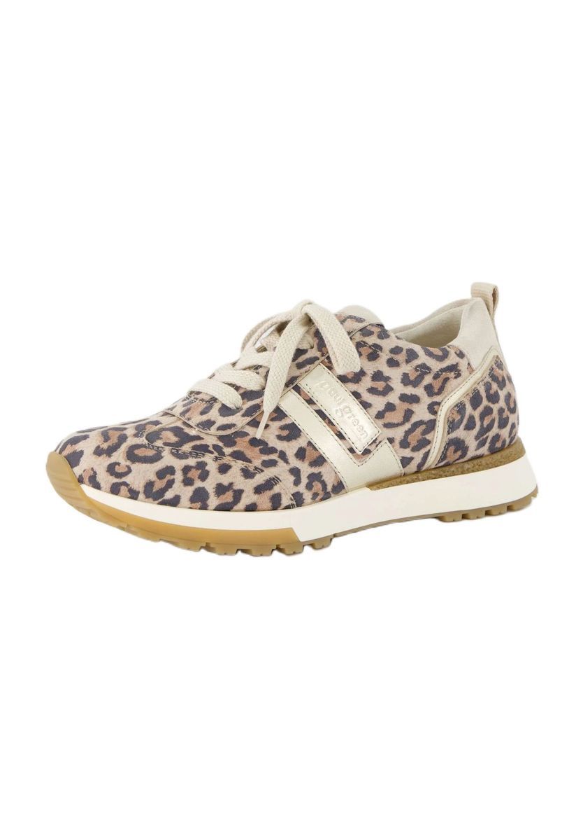 Sneaker aus Leder mit Leopardenmuster