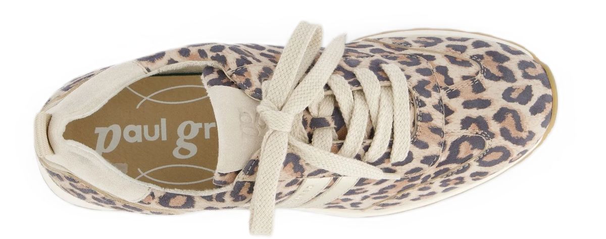 Sneaker aus Leder mit Leopardenmuster
