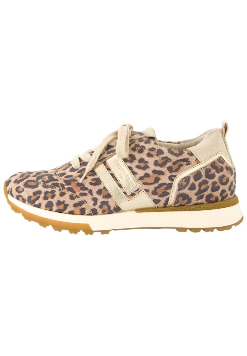 Sneaker aus Leder mit Leopardenmuster
