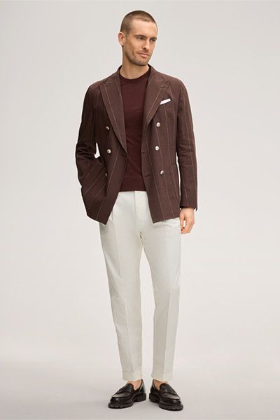 Windsor Cashmilo Bordeaux Rotes Kurzarm Strickshirt Cashmere Seide