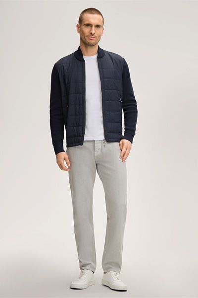 windsor. Strickjacke Nedo aus Wollmischung in Marineblau gesteppt