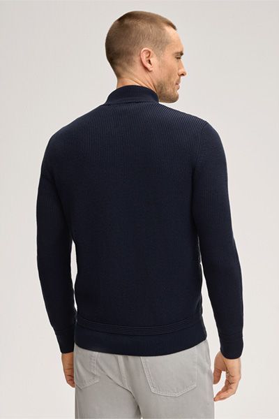 windsor. Strickjacke Nedo aus Wollmischung in Marineblau gesteppt