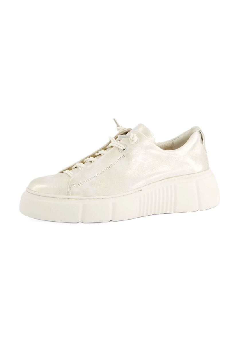 Damen Plateau Leder Fashion Sneaker