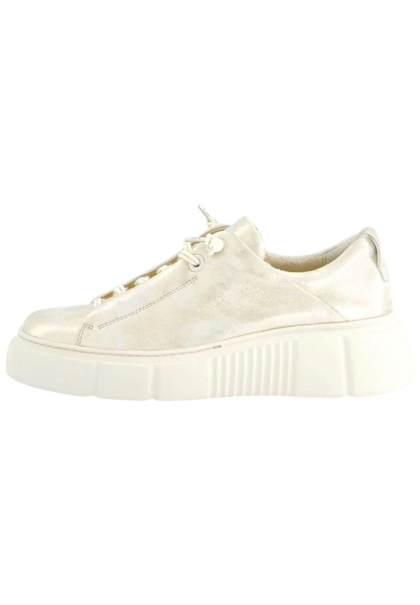 Damen Plateau Leder Fashion Sneaker