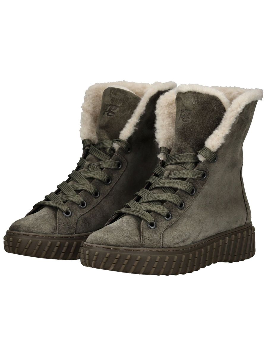 paul green Veloursleder Stiefelette, grün, 36