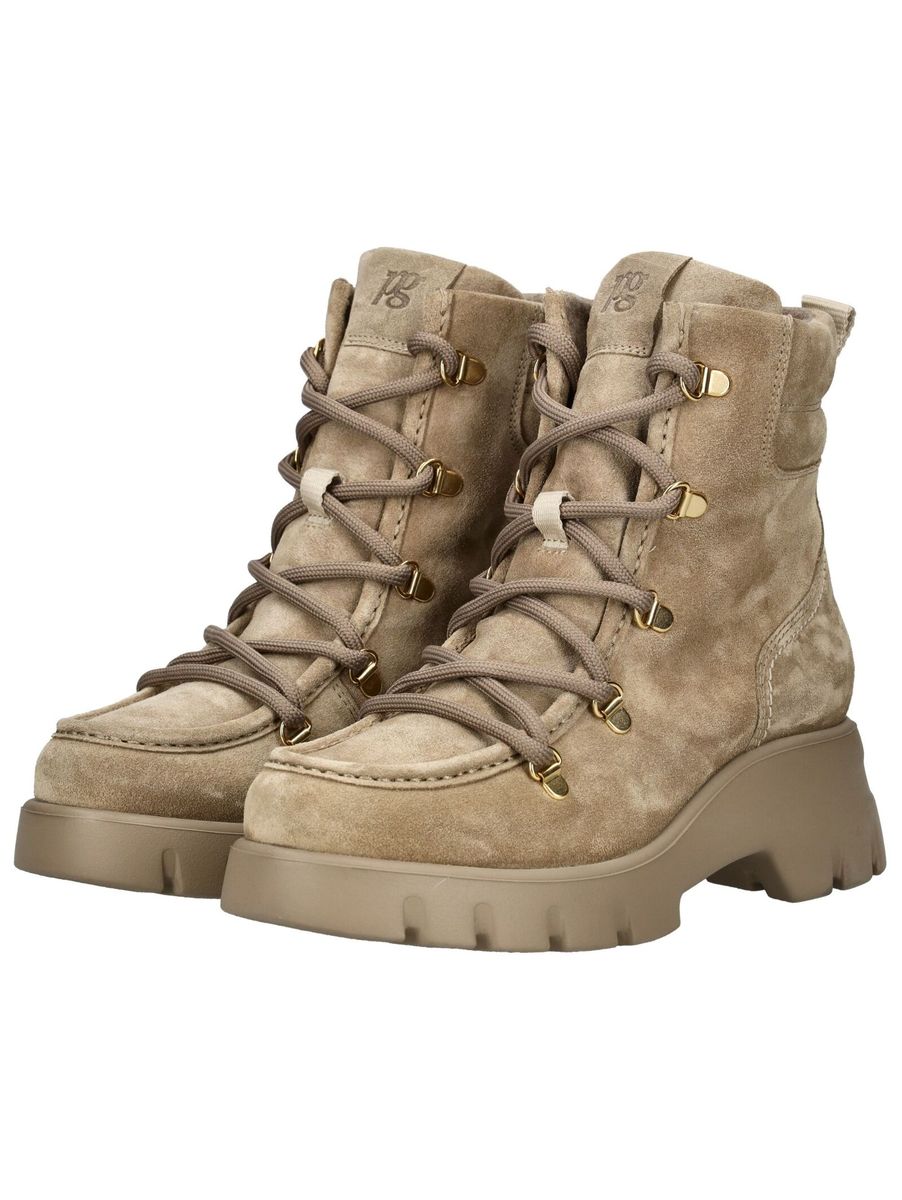 Schnürstiefelette aus Wildleder