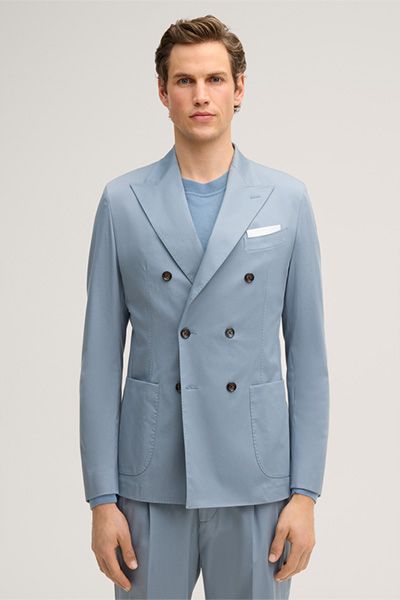 Windsor Salerno Hellblau Baumwollmischung Zweireiher Sakko Jacke