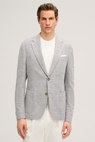 Strukturierter Baumwoll-Leinen-Blazer