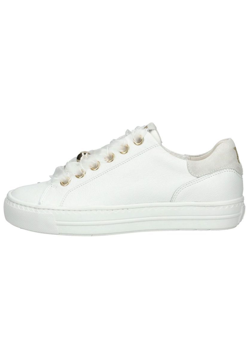 Eleganter weißer Leder-Fashion-Sneaker