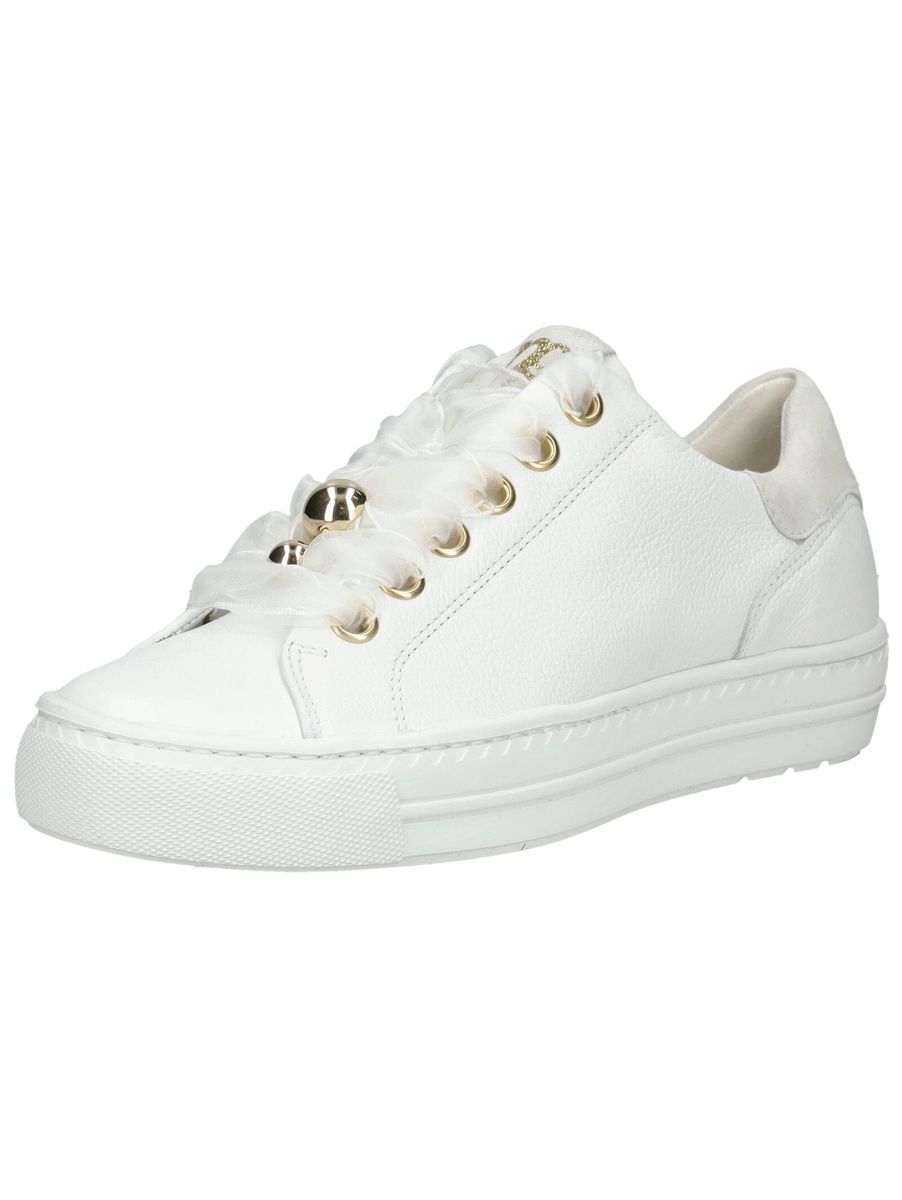 Eleganter weißer Leder-Fashion-Sneaker